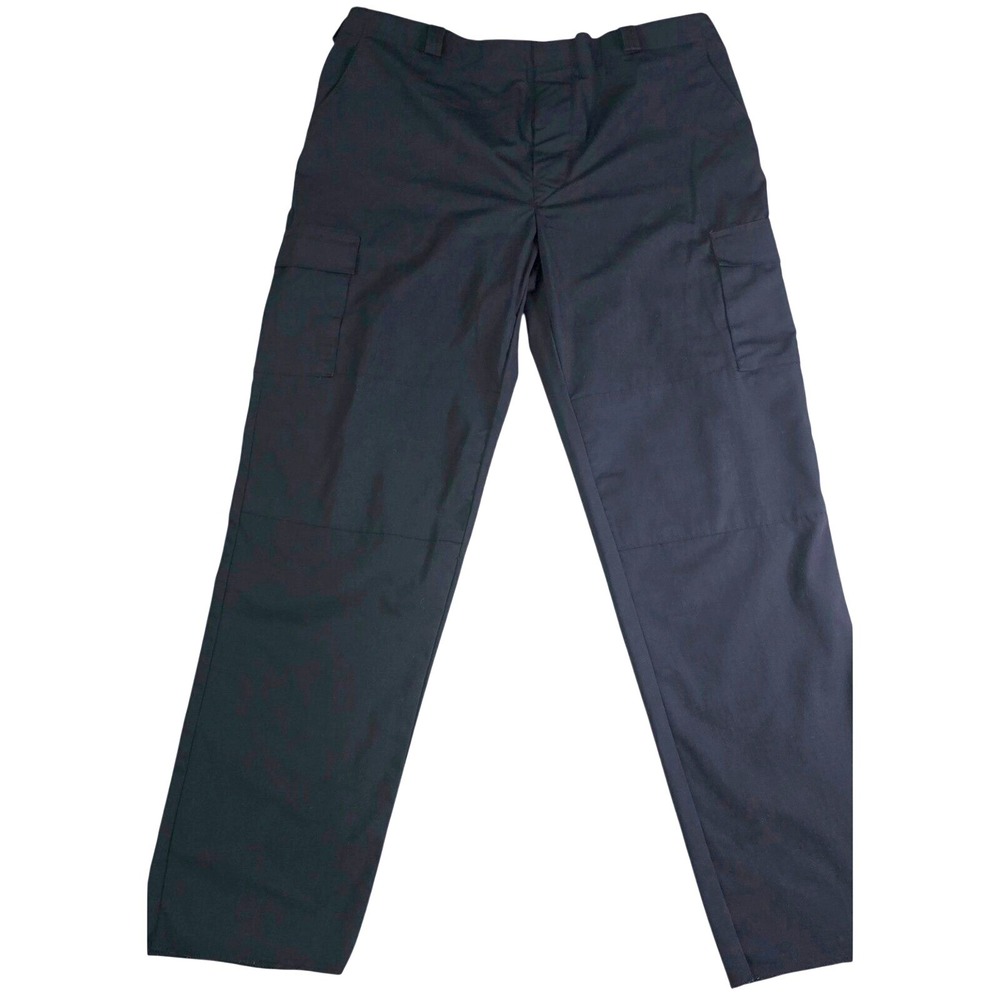Tactical-Style Mens 44x36 Unhemmed Black Uniform Cargo Pants Corrections NEW